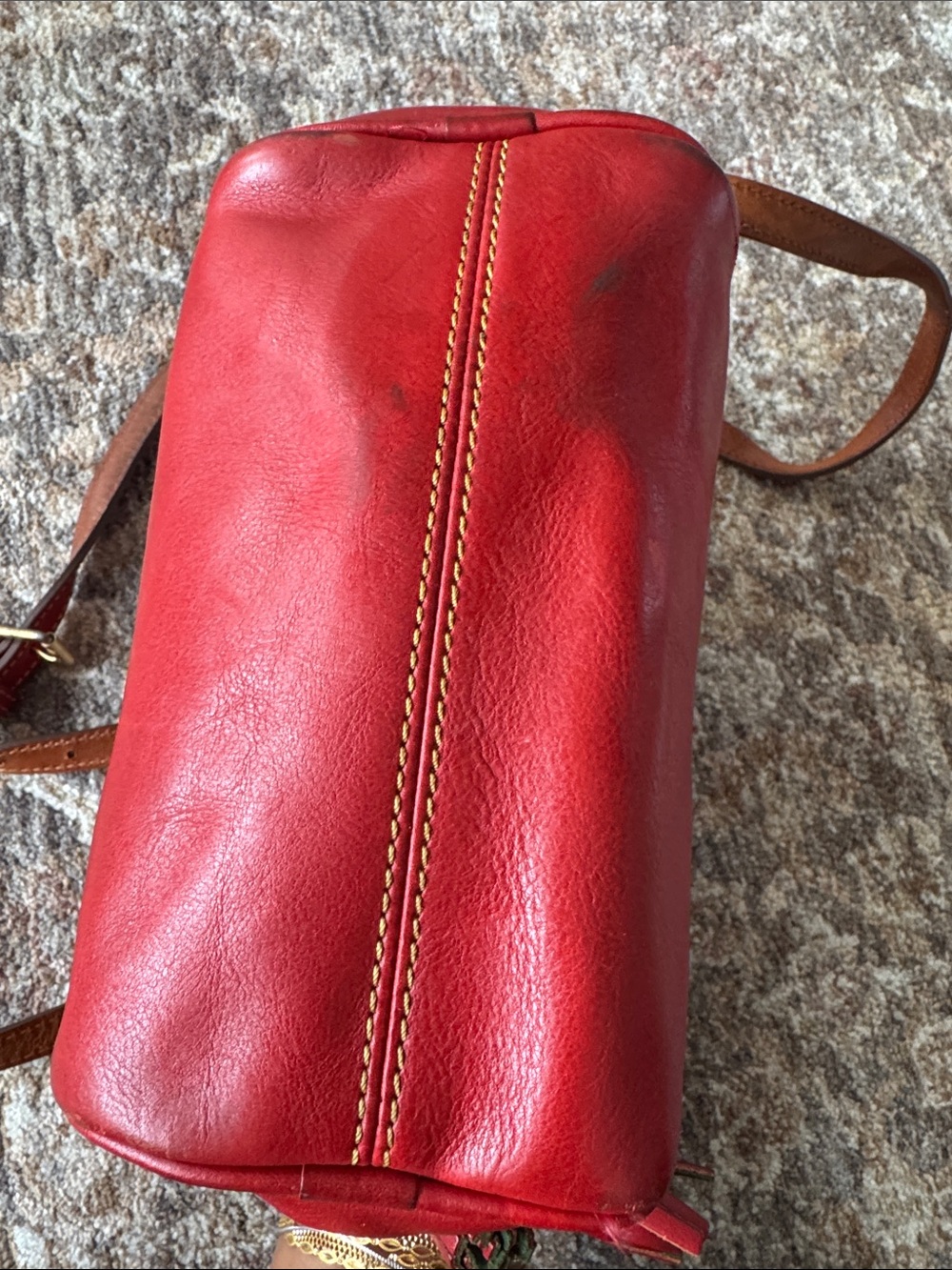 Dooney & Bourke Red Leather Crossbody Bag Florentine leather - Picture 5 of 16